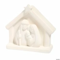 Promo 🧨 DIY Ceramic Nativity Stables - 12 Pc. ✔️