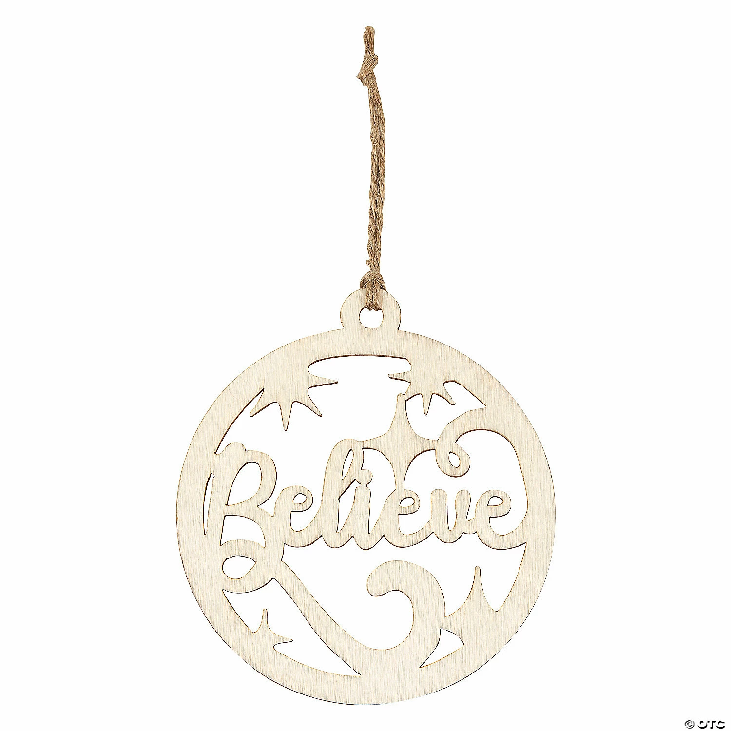 Best Pirce π DIY Unfinished Wood Believe Ornaments - 12 Pc. π