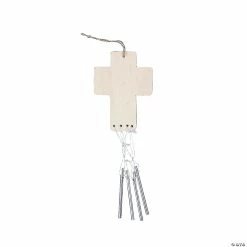 Brand new 😀 DIY Unfinished Wood Cross Wind Chimes - Makes 12 😀