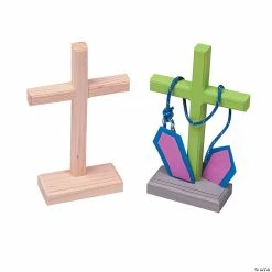 Discount 🌟 DIY Unfinished Wood Crosses - 12 Pc. 🎁