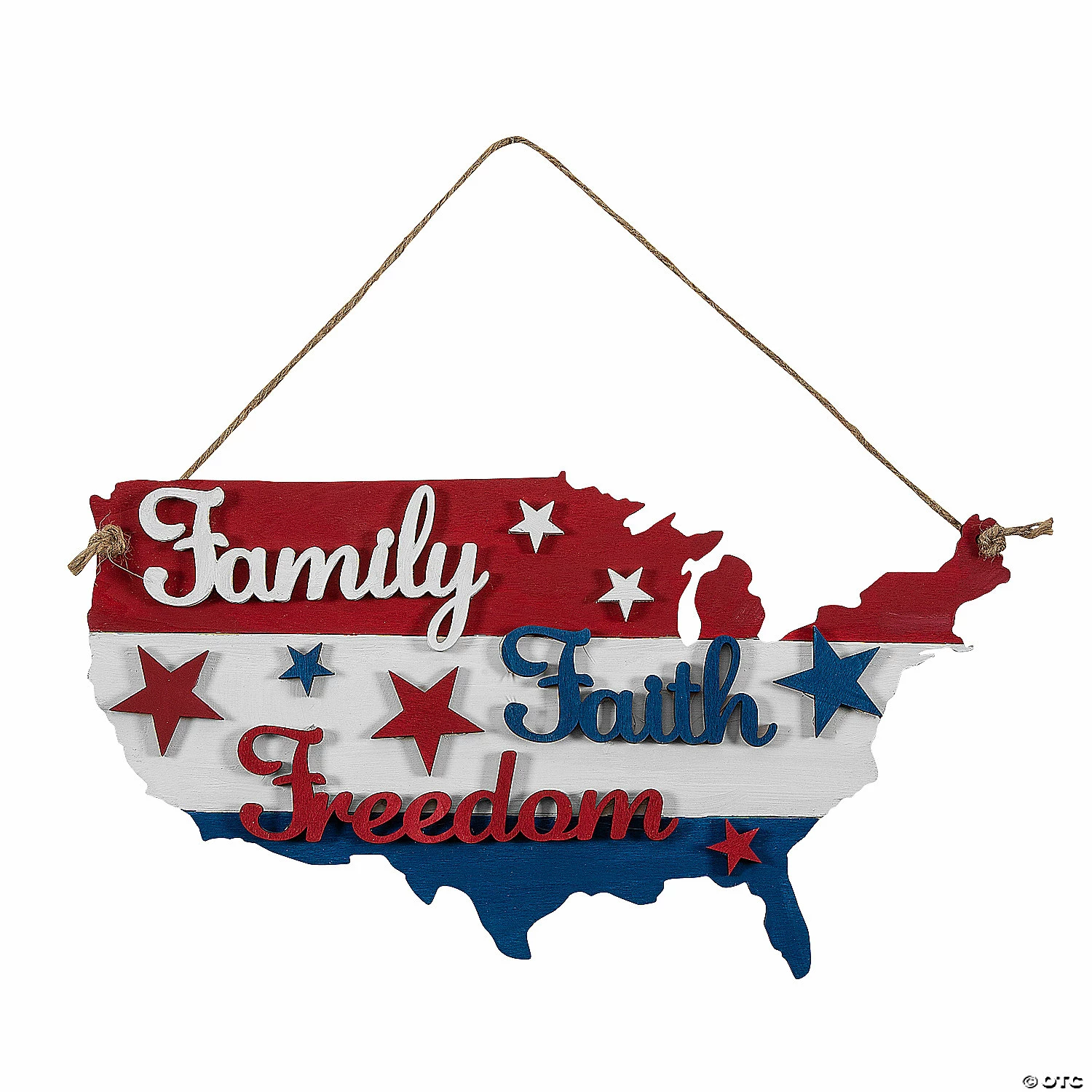 Promo β¨ DIY Unfinished Wood Faith Family Freedom Door Sign π - Image 2