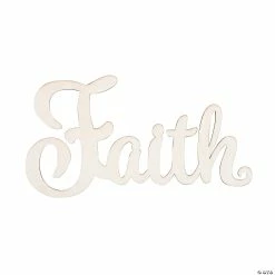 Best Sale 👏 DIY Unfinished Wood Faith Word Cutout 🎉