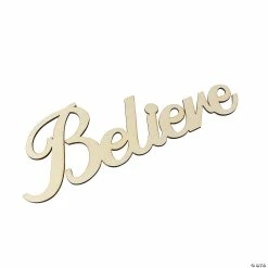 New 🎁 DIY Unfinished Wood Large Believe Word Cutout 🎁