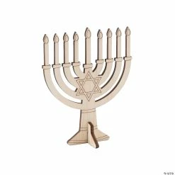 Promo 👏 DIY Unfinished Wood Menorah Stand-Ups - 12 Pc. 🤩