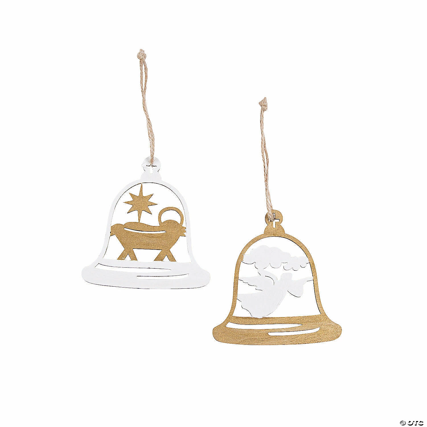 Promo π DIY Unfinished Wood Nativity Bell Ornaments - 12 Pc. π - Image 2