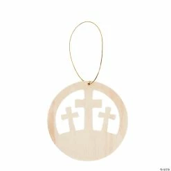 Wholesale 👏 DIY Unfinished Wood Resurrection Crosses Ornaments - Makes 12 🧨