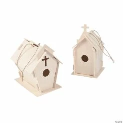 Discount 👍 DIY Wood Beautiful Church Birdhouses - Makes 12 🔥