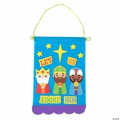 Best Sale 👏 Epiphany Felt Banner Religious Craft Kit - Makes 12 🔥
