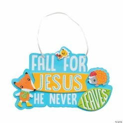 Flash Sale ⌛ Fall for Jesus Animal Sign Craft Kit - Makes 12 🛒