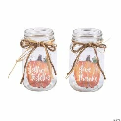 Cheap 🤩 Give Thanks Fall Mason Jars - 6 Pc. 😀