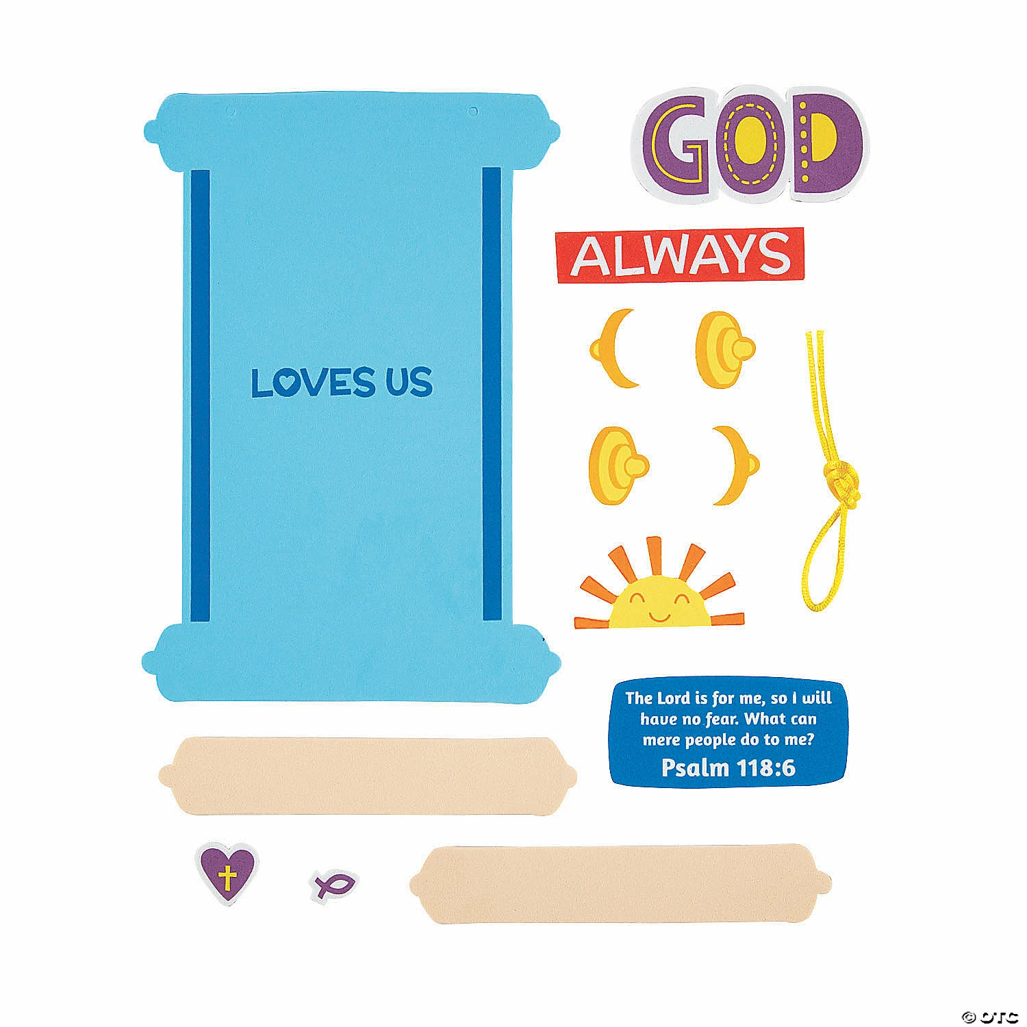 Best Sale 𧨠God Always Loves Us Scroll Sign Craft Kit- Makes 12 π― - Image 2