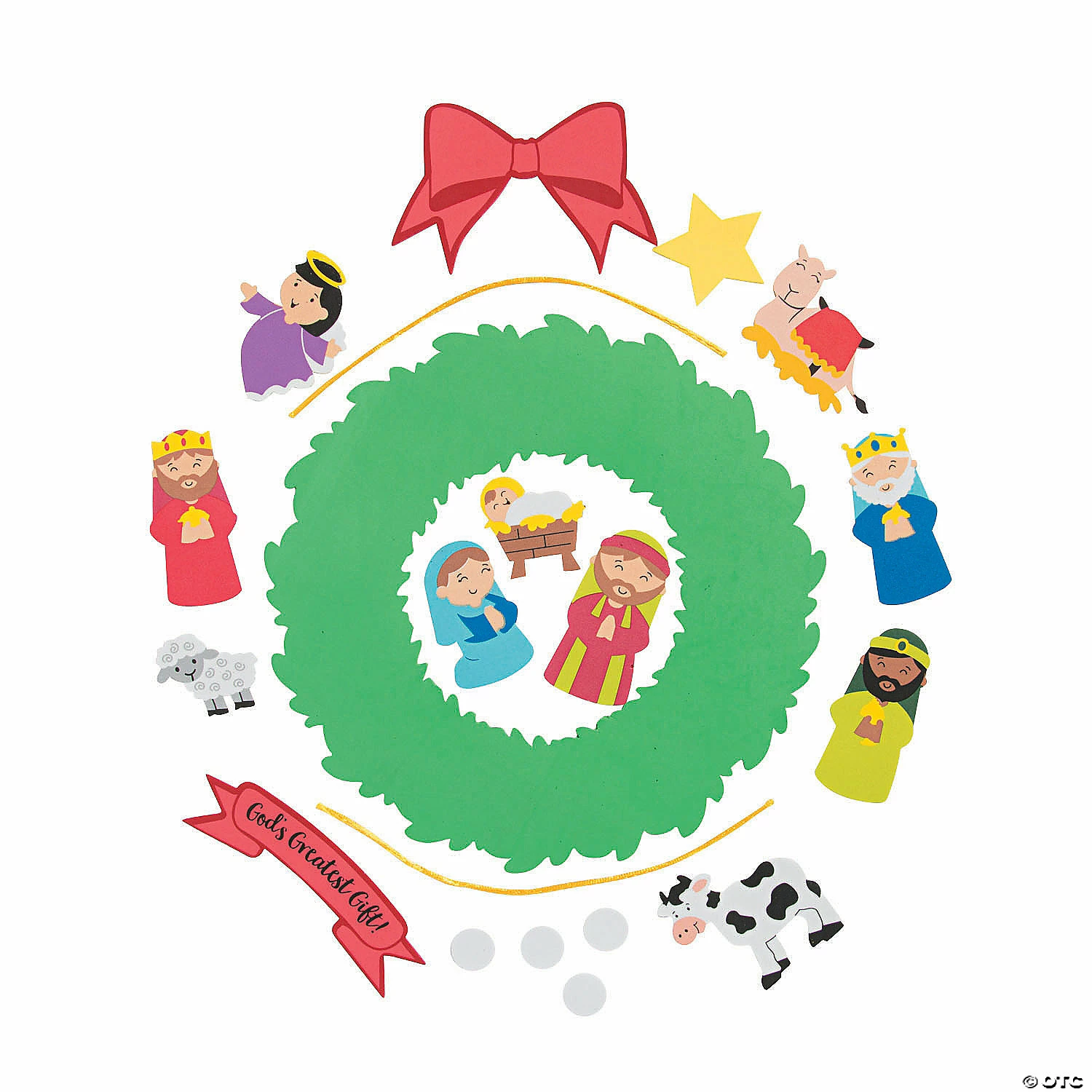 Wholesale π Godβs Greatest Gift Wreath Craft Kit- Makes 12 π - Image 2