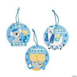 Budget 😀 Hanukkah Animal Ornament Craft Kit - Makes 12 🧨