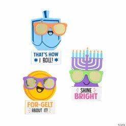 Wholesale ⌛ Hanukkah Characters with Glasses Magnet Craft Kit - Makes 12 👏