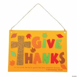 Budget 🔥 Inspirational Give Thanks Sign Craft Kit- Makes 12 😉