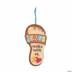 Flash Sale ⭐ Jesus Walks with Us 🩴 Sandal Craft Kit - Makes 12 ⭐