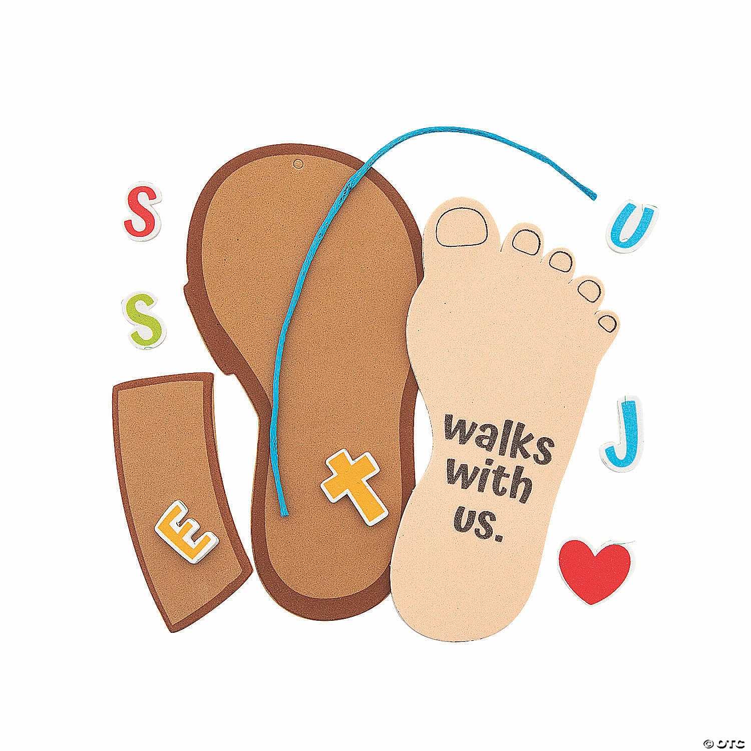 Flash Sale β Jesus Walks with Us π©΄ Sandal Craft Kit - Makes 12 β - Image 2