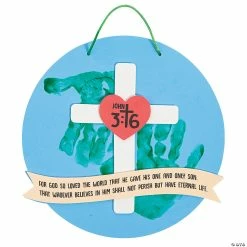 New 🌟 John 3:16 Handprint Sign Craft Kit - Makes 12 ✨