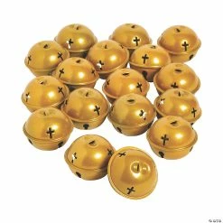 Best reviews of 👍 Large Gold Jingle Bells with Cross - 24 Pc. ✨