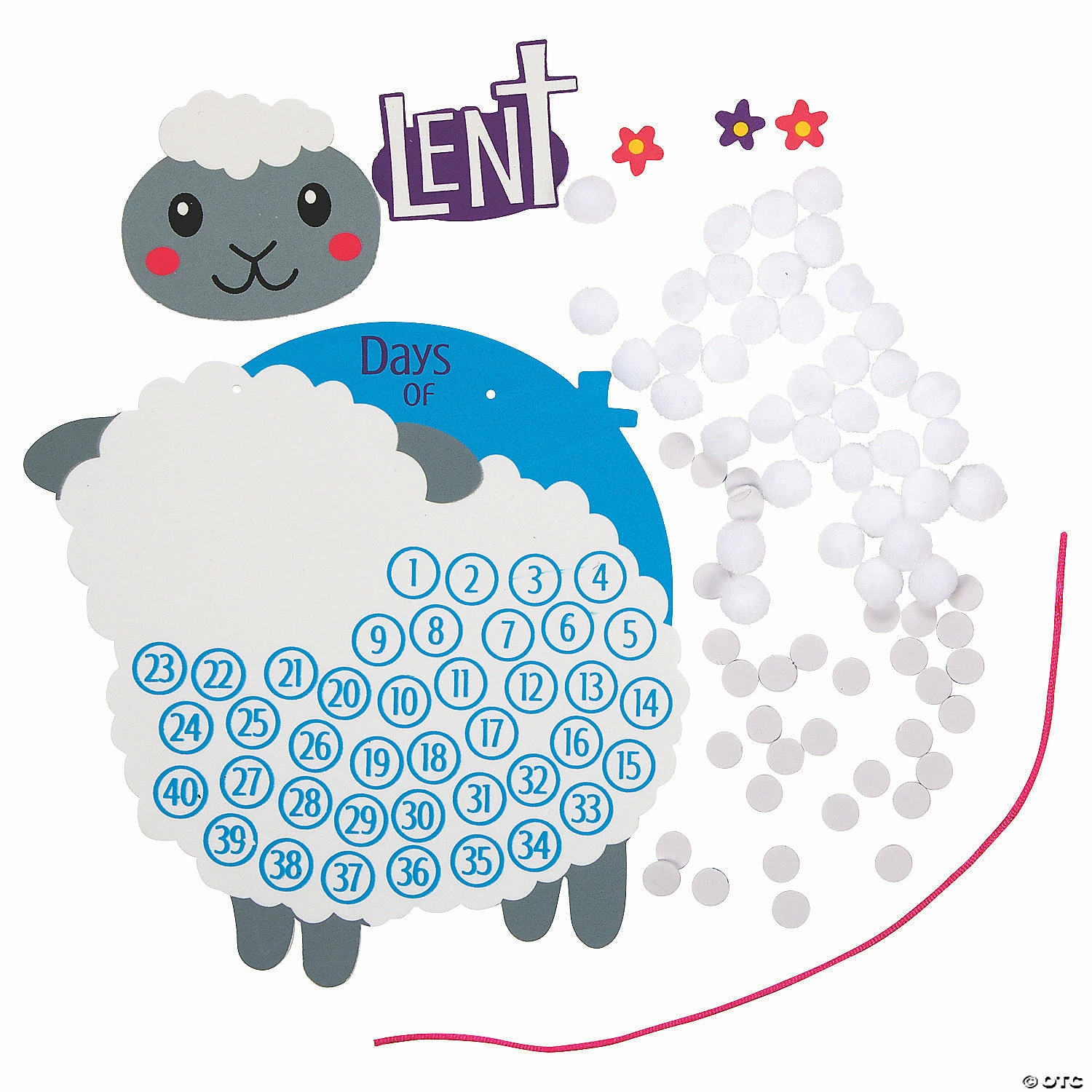 Best reviews of β Lenten Lamb Countdown Pom-Pom Craft Kit - Makes 12 β€οΈ - Image 2