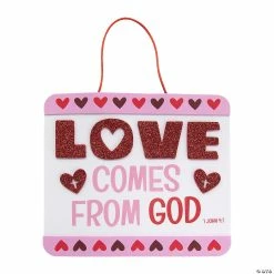 New 🔔 Love Comes From God Sign Craft Kit - Makes 12 😀
