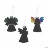 New 😀 Magic Color Scratch Angel 🎄 Christmas Ornaments - 24 Pc. ✔️