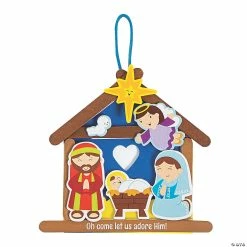 Deals π Nativity Craft Stick Ornament Craft Kit - Makes 12 π