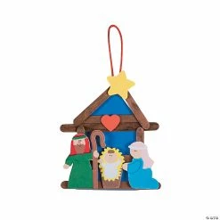 Budget ⭐ Nativity Craft Stick Religious 🎄 Christmas Ornament Craft Kit - Makes 12 😀
