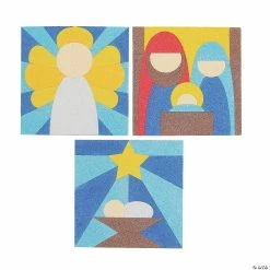 Top 10 🎁 Nativity Stained Glass Sand Art Pictures - 12 Pc. 🥰