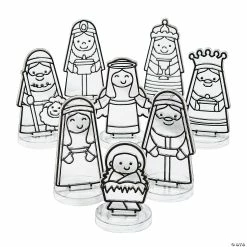 Deals ⌛ Nativity Suncatcher Set with Stands - 8 Pc. ⌛