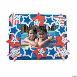 Best deal ๐ Patriotic Picture Frame Magnet Craft Kit - Makes 12 ๐