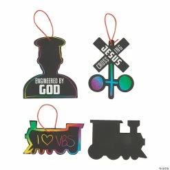 Best Pirce 👏 Railroad VBS Magic Color Scratch Ornaments - 24 Pc. 😉