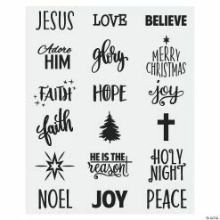 Wholesale 🧨 Religious 🎄 Christmas Ornament Decal Sheets - 4 Pc. 🔔