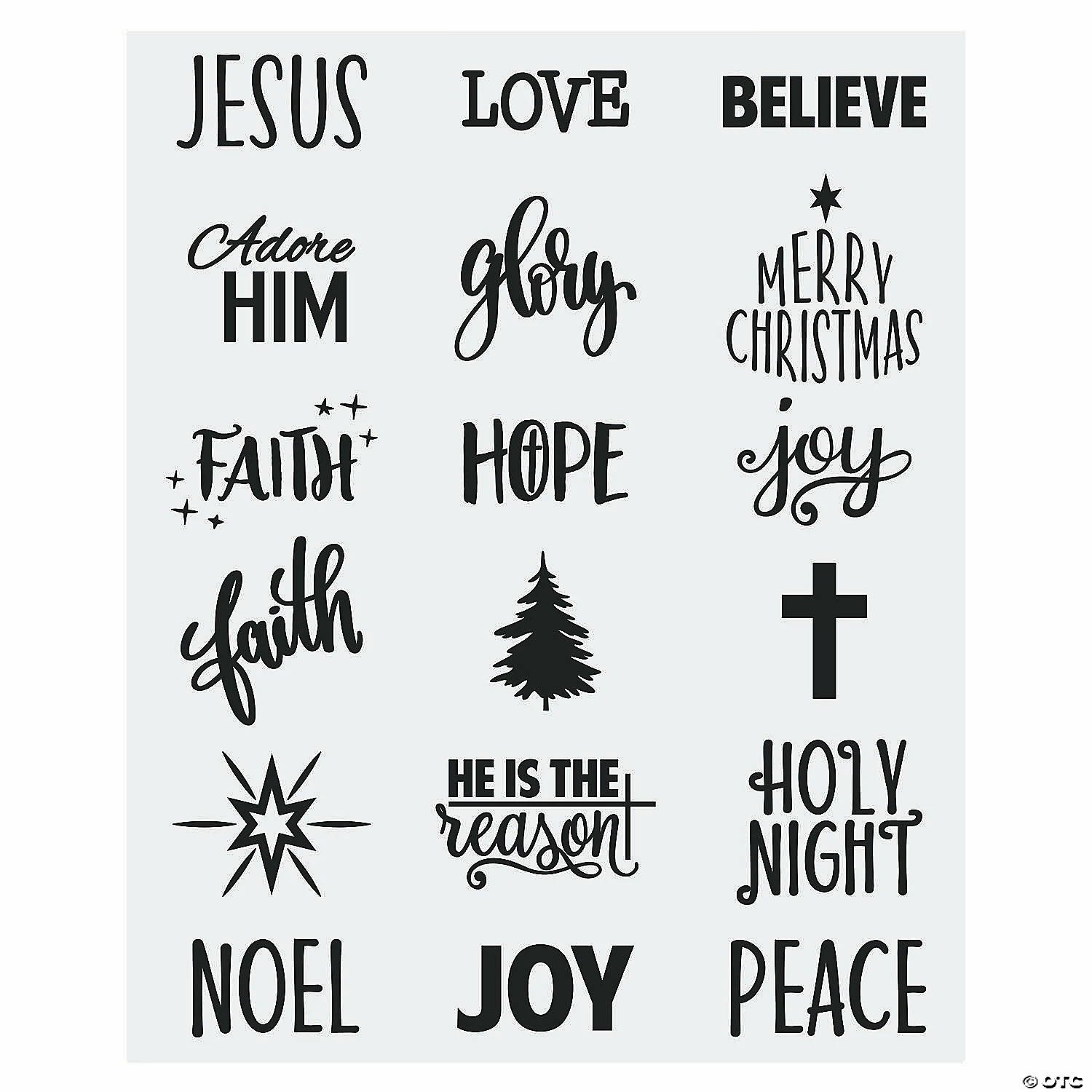 Wholesale 𧨠Religious π Christmas Ornament Decal Sheets - 4 Pc. π