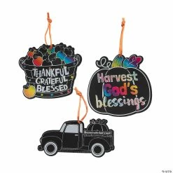 Coupon 🎁 Religious Fall Magic Color Scratch Ornaments - 24 Pc. 💯
