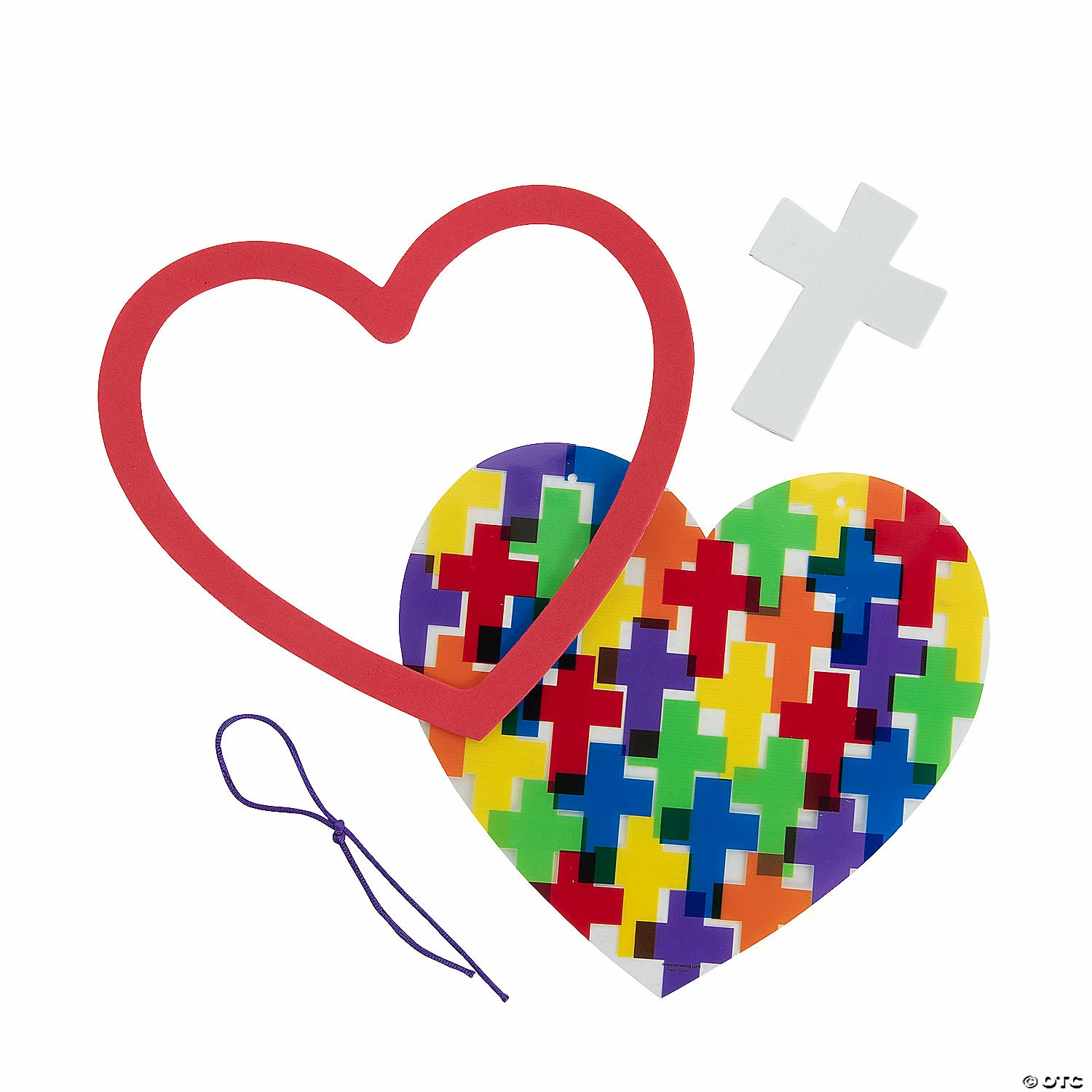 Brand new π Religious Heart with Crosses Sign Craft Kit β Makes 12 π₯° - Image 2