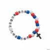 Coupon ⭐ Religious Patriotic Beaded Bracelet Craft Kit - Makes 12 🔥