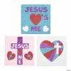Promo 👏 Religious Valentine Glitter Art Pictures - Makes 12 🥰