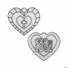 Outlet 👍 Religious Valentine Heart-Shaped Suncatchers – 24 Pc. 👍