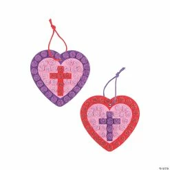 Wholesale π Religious Valentine Mosaic Ornament Craft Kit - Makes 12 π₯
