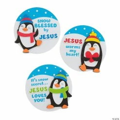 Cheapest 🧨 Religious Winter Penguin Magnet Craft Kit - Makes 12 🛒