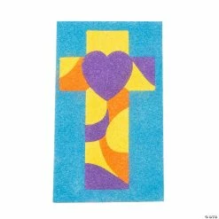 Deals 🛒 Sand Art Cross Picture Craft Kit - Makes 12 😍