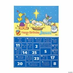 Cheapest 🎉 Scratch ’N Reveal Happy 🎂 Birthday Jesus Countdown - 12 Pc. ⭐