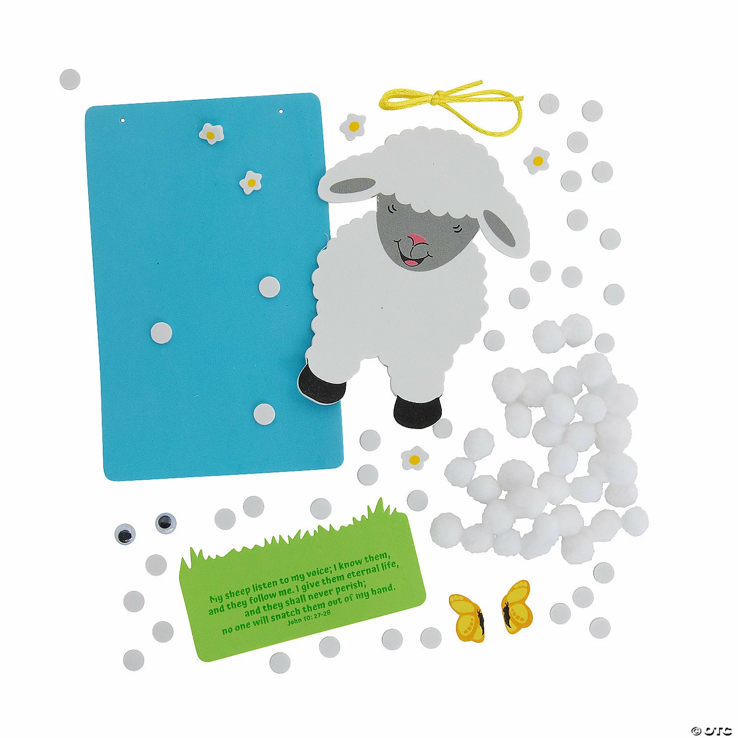 Budget β€οΈ Sheep of Faith Sign with Verse Craft Kit - Makes 12 π - Image 2