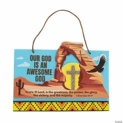 Budget 😀 Southwest VBS Overall Verse Sign Craft Kit - Makes 12 ❤️