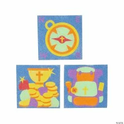Budget 🥰 Treasure Hunt VBS Sand Art Pictures - 12 Pc. 🎁