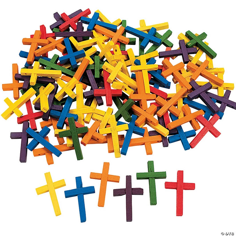 Promo π€© Wonderful Wood Cross Beads - 100 Pc. π